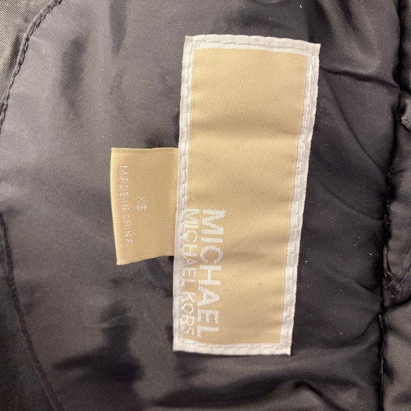 Michael Kors Down Puffer Jacket Knee Length Black Womens Size Extra Small - Picture 3 of 7